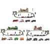 Children Electric Remote Control Rail Train Set Simulation DIY Assembly Model Train Toy Rechargeable Classic Steam Train Kids  1