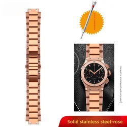 Premium Stainless Steel Watch Strap - Elegant Metal Wristband Bracelet - 23.17mm (Rose gold)