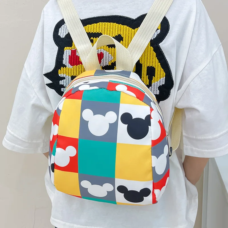 

2024 Kindergarten Baby Disney Schoolbag Cartoon Mickey Mouse Small School Bag Fashion Kids Backpack Cute Boys and Girls Bags