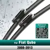 Silicone & rubber  Front Wiper Blades Set For Fiat Qubo 2008 - 2013 Windshield Windscreen Window Brush 26"+19" 1