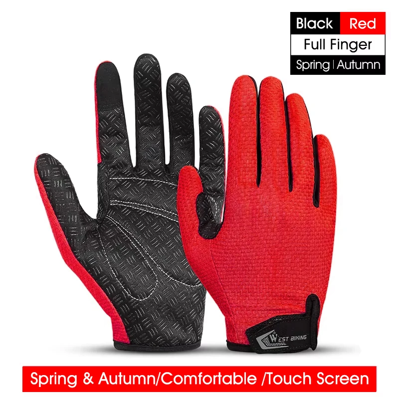 Windproof Anti-Slip Outdoor Cycling and Sports Gloves with Touch Screen Capability