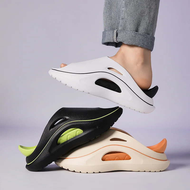 Slip Slippers for Men Non-Slip Slipper for Indoor Outdoor Slip Comfy Soft Foam Sliders With Thick Sole_voghion.com