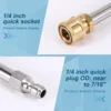 Pressure Washer Extension Rod 17-Inch Stainless Steel 1/4 Inch Quick-Connect Electric Washer Nozzle 6
