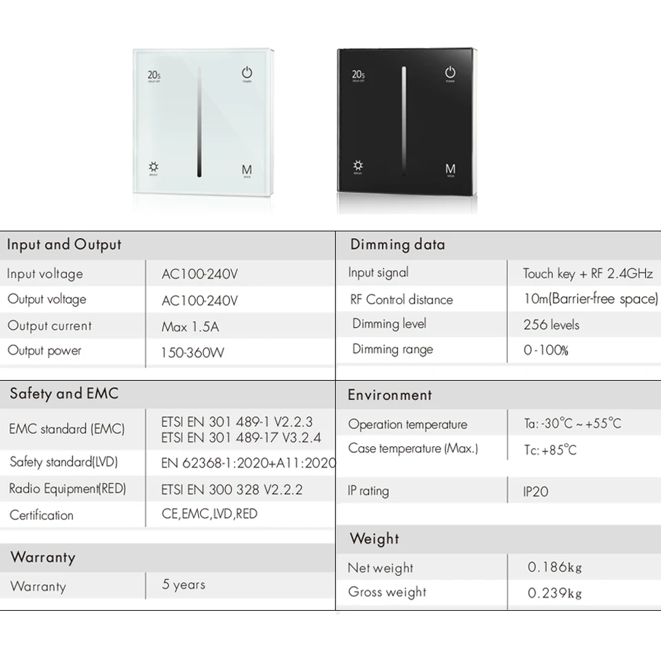 200W Led Triac Dimmer Dimmable Wall Mount Rotary P... – Grandado 200W Led Triac Dimmer Dimmable Wall Mount Rotary P... – Grandado