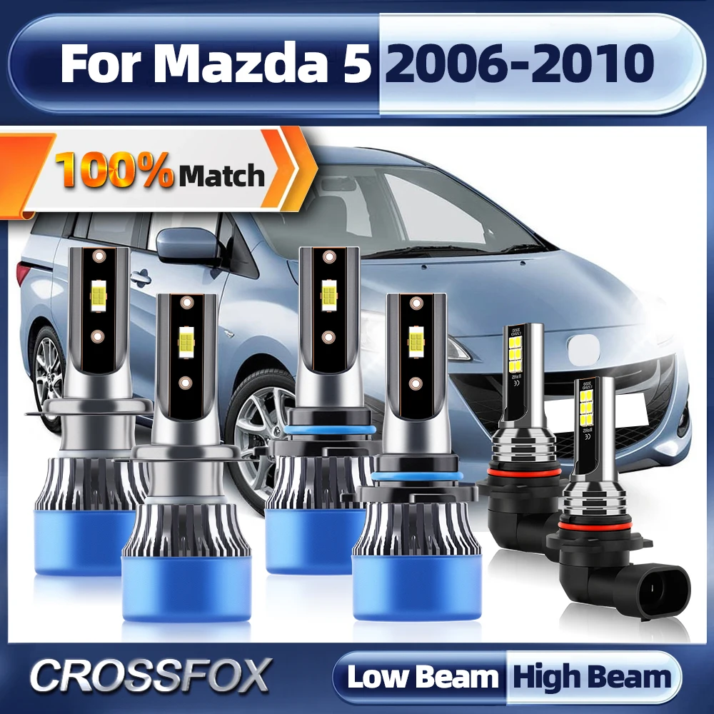 

H7 9005 HB3 Canbus Led Car Headlight Bulbs 360W 60000LM 9006 HB4 Fog Lamp 12V 6000K White For Mazda 5 2006 2007 2008 2009 2010