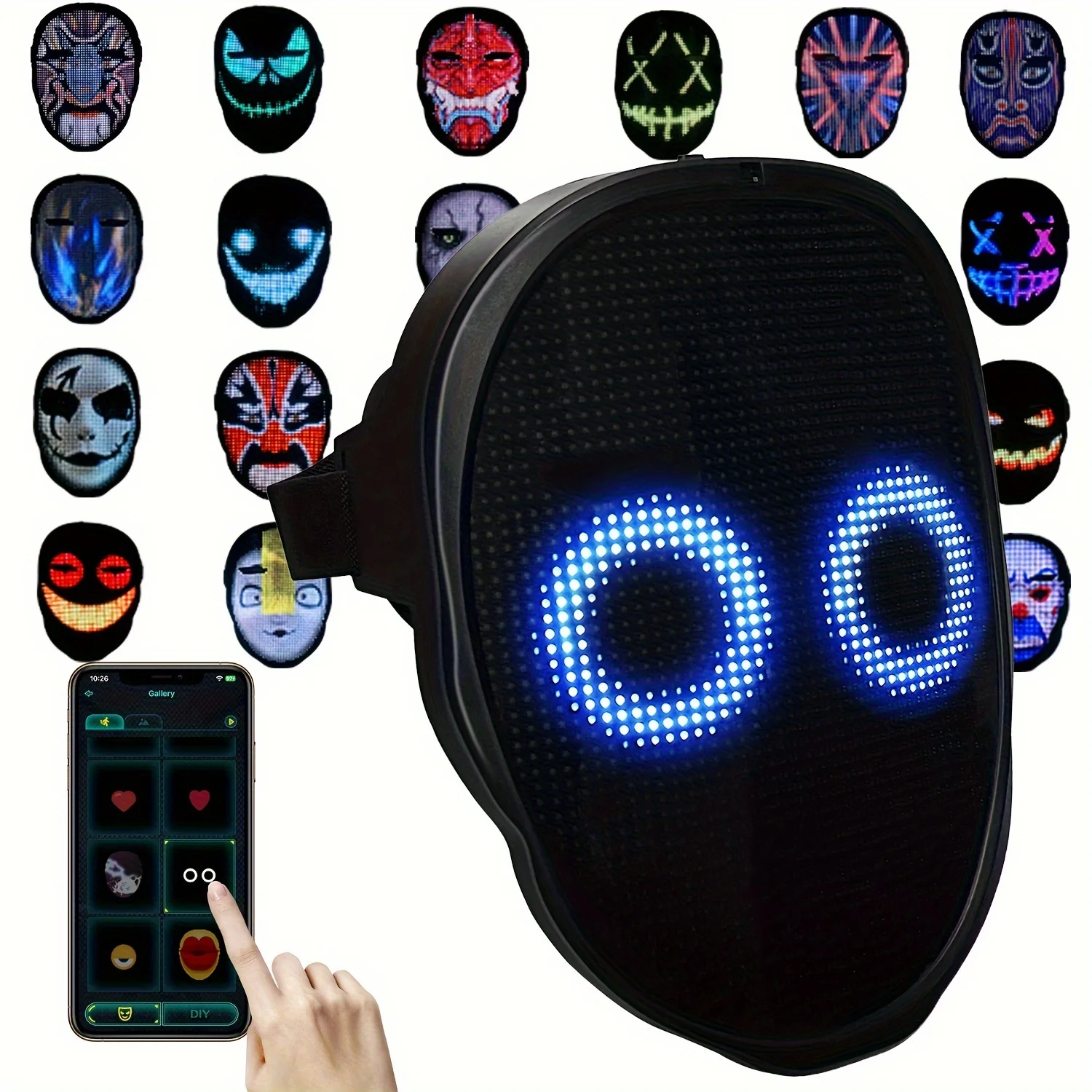 Gesture-Controlled LED Display Face Mask product image