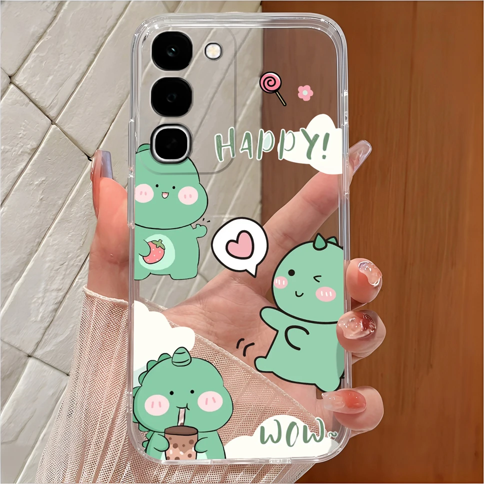 Cute Cartoon Clear Soft TPU Silicone Shockproof Phone Case - Anti-Slip Cover