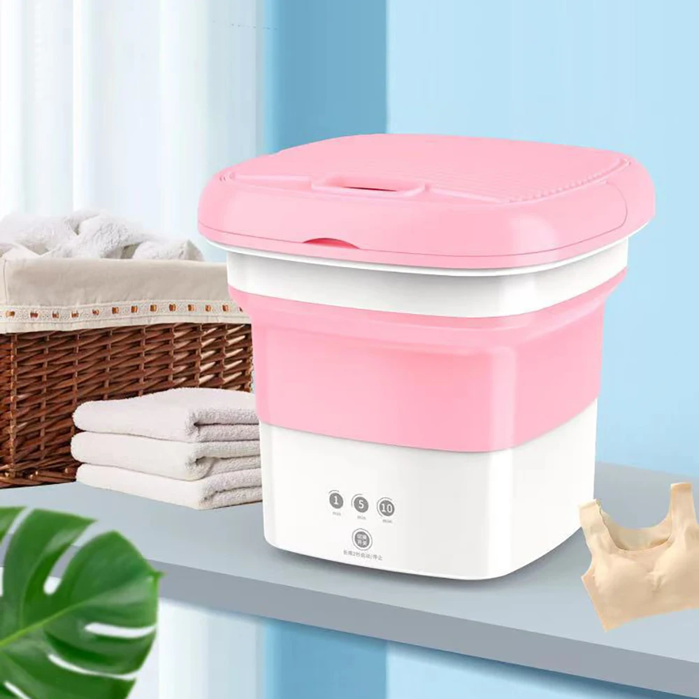 Portable Mini Washing Machine For Clothes Folding Barrel Washer