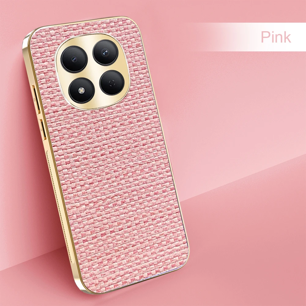 Luxury Electroplated Woven Grain Frosted Finish Phone Case