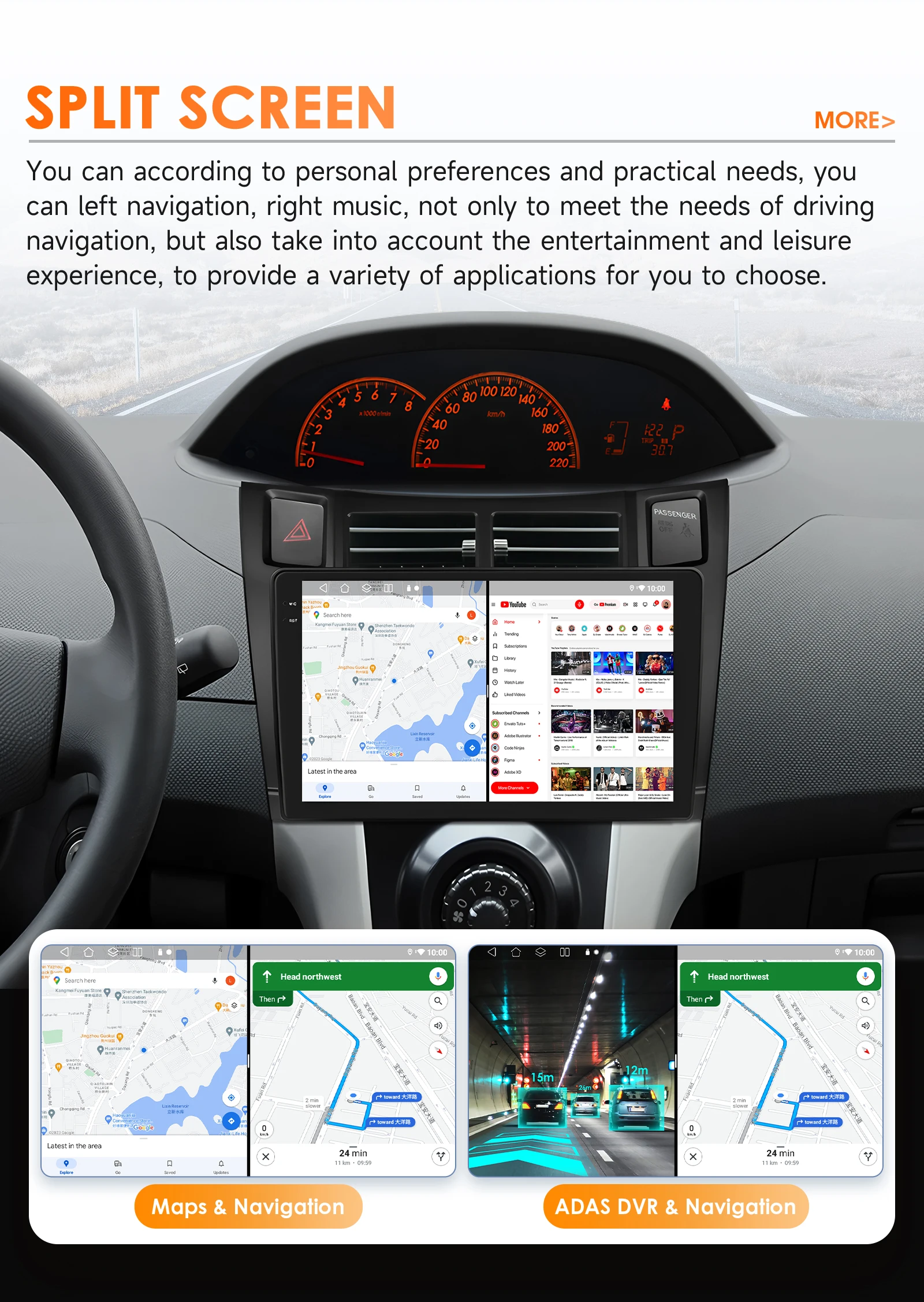 Autoradio-Multimedia-Video-Player für Toyota Yaris 2005–2012 Android 14 Intelligente Systeme Carplay 4G BT DSP von Snapdragon 6115 – Detail 38