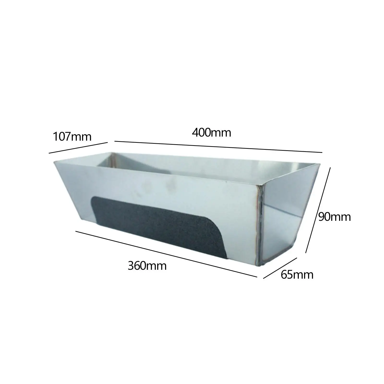 Stainless Steel Mud Pan Scraping Bar Sturdy Sheared Sides Fittings Anti Slip 6