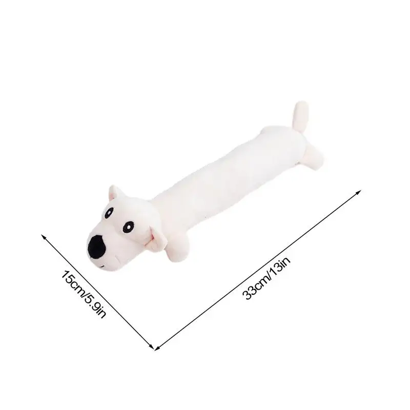 Interactive Plush Dog Squeaky Chew Toy