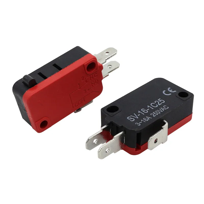 10Pcs/Lot Large Micro Switch V-15-1C25, Silver Point V-15-Ic25 Microwave Oven, Contact Switch, Copper Point Tact Switch