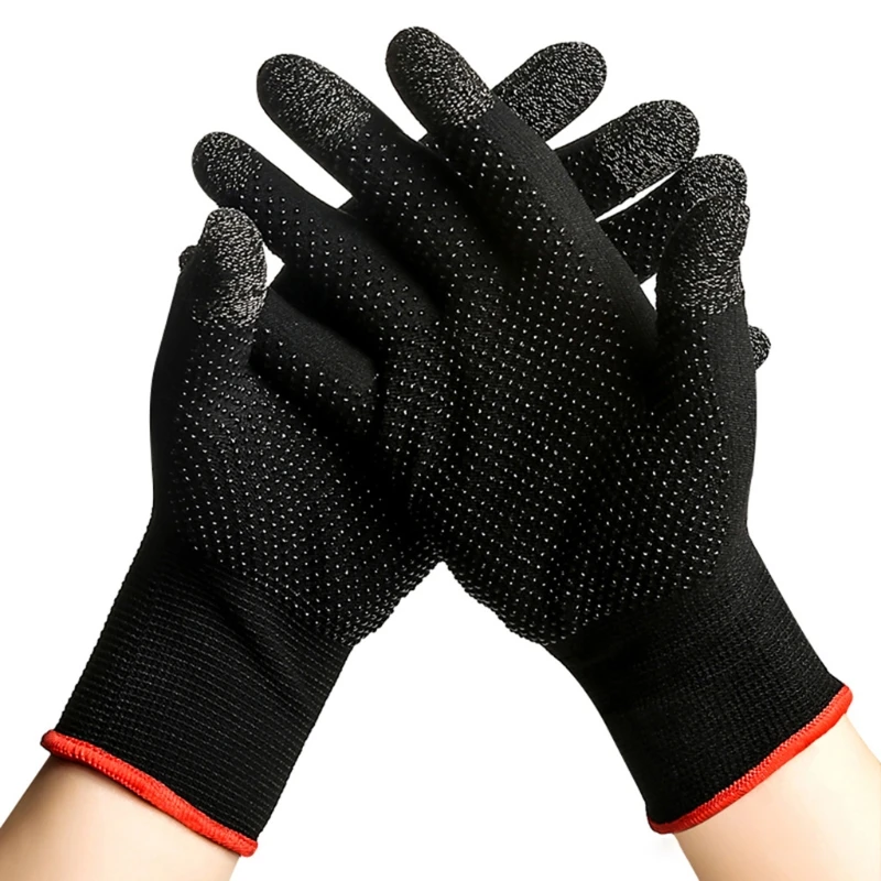 2pcs Hand Cover Game Controller for PUBG Sweat Proof Non-Scratch Sensitive Touch Screen Gaming Finger Thumb Sleeve Glove