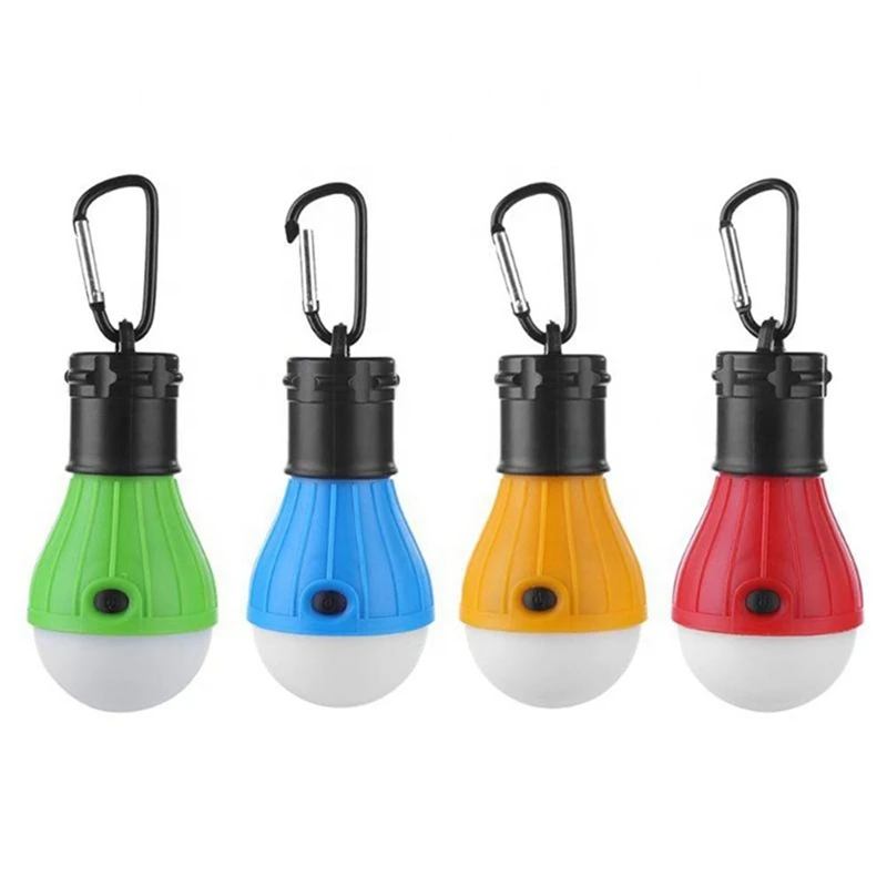

4 PCS Portable LED Camping Tent Lantern Bulb Camping Gear Camping Hiking Backpack Fishing Blackout