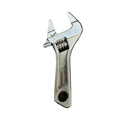 Compact Ultra - Thin Adjustable Wrench with Large Opening and Rubber Grip (4inch 118mm)
