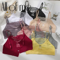 Lace Bra Women Brassiere Crop Top Female Lingerie Underwear Push Up Bras Woman's Intimates Bralette Sexy Tank Tops Back Closure