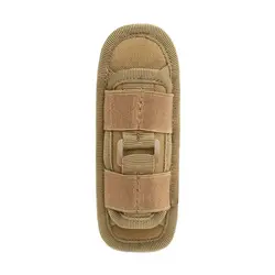 Durable Tactical Flashlight Pouch with 360-Degree Rotating Holster (Khaki)