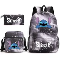 Stitch School Bag Casual Backpack Male and Female Student Backpack Printed Large Capacity Outdoor Backpack 6