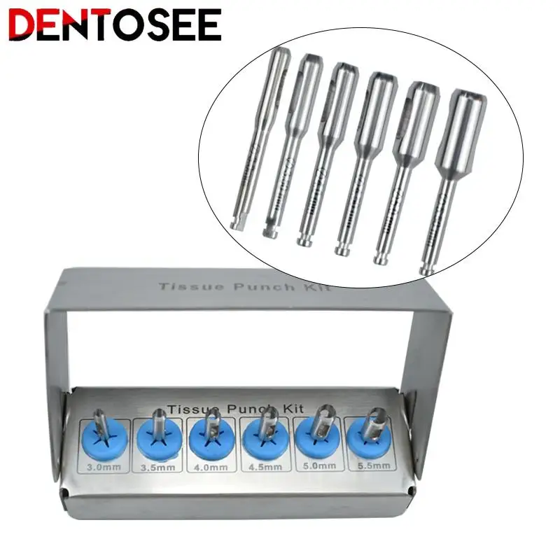 

1Set Dental Implant Trephine Bur Tissue Punch Stainless Steel Planting Tools Dental Implant Tissue Punch Surgical Instrument