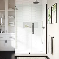Corner Pivot Frameless Shower Door 60" in Oil Rubbed Bronze Shower Doors 1