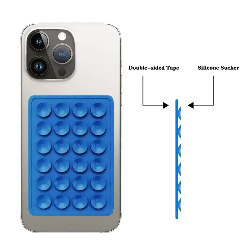 2PCS Double Side Silicone Suction Pad For Mobile Phone Fixture Suction Cup Backed Silicone Rubber Sucker Pad For Fixed