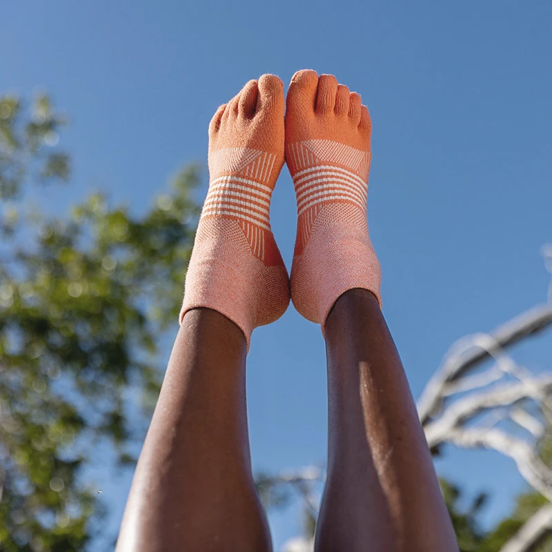 Injinji Women's Trail Midweight Mini-Crew Socks Running Quick-drying Breathable Sports COOLMAX Pilates Five Fingers Heated Socks