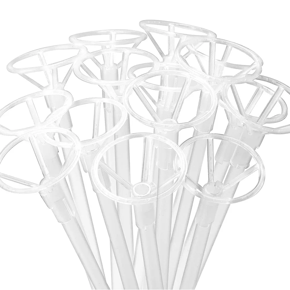 Balloon Sticks 10/20/30/50/100pcs Balloon Sticks with Cups 40cm/70cm Long Clear Bobo Balloon Sticks Holders for Party Decor Supplies