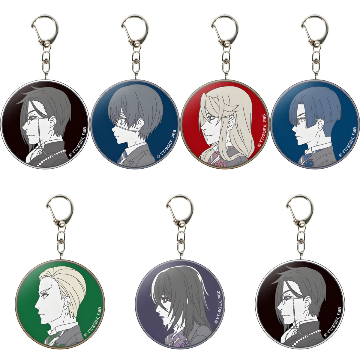6CM Anime Black Butler Keychain Model Cosplay Charm Characters Ornament ...