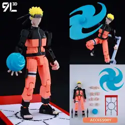 Titan13 Naruto Rasengan Sasuke Uchiha 3D Figure - Susanoo & Fireball Jutsu Pose with Katana Anime Action Figure (Naruto - Rasengan Ver)