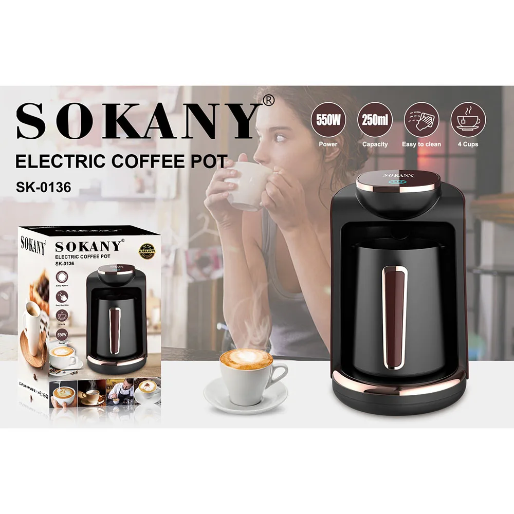 Houselin Turkish Coffee Maker/Coffee Maker 250ml, Burn-Proof, Suitable for Home Office Etc 6