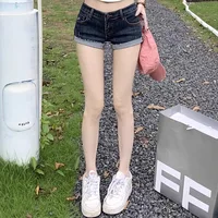 صيف جديد المرأة الكورية الدنيم السراويل السراويل سيدة منخفضة الخصر مطاطا سليم صالح السراويل الساخنة الإناث مثير الأزرق العميق الورك التفاف الجينز 4