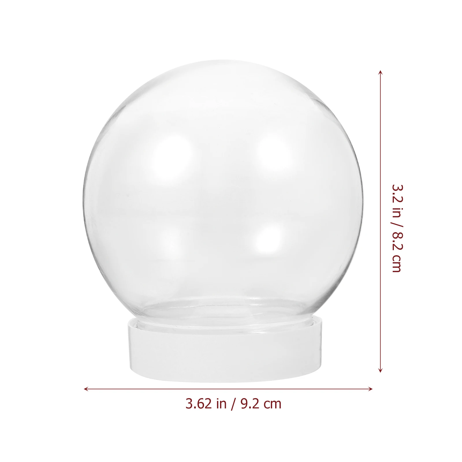 Confezione 16 Globi Di Neve In Plastica Per Fai Da Te - Bicchieri Doppia Parete Con Foro Preforato E Tappi - 5