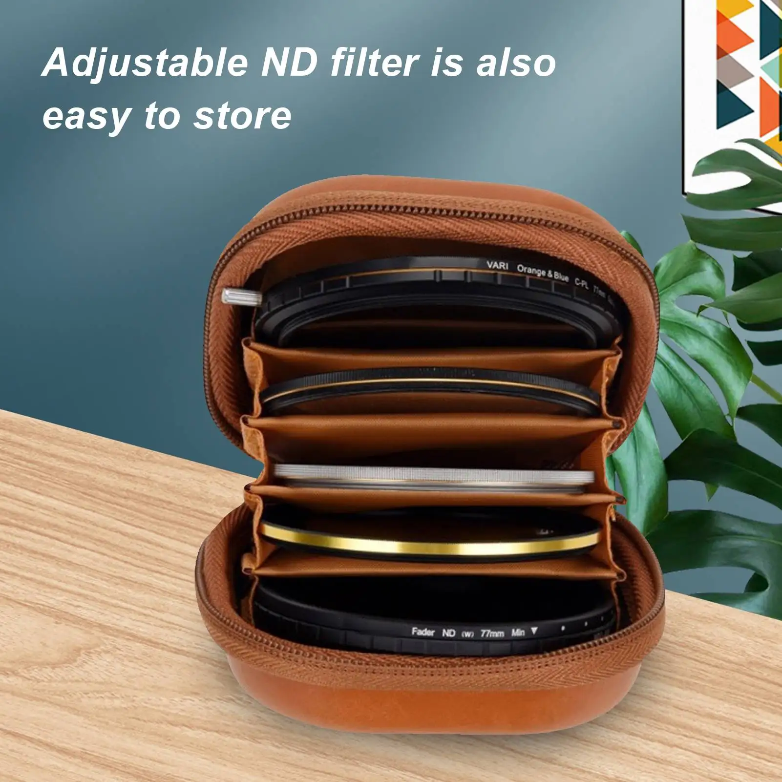 5 Pockets Circular Lens Filter Protector Storage Case Bag Cover Box For 82mm Filter and Below Camera Accessory camera bag camera case camera lens bag