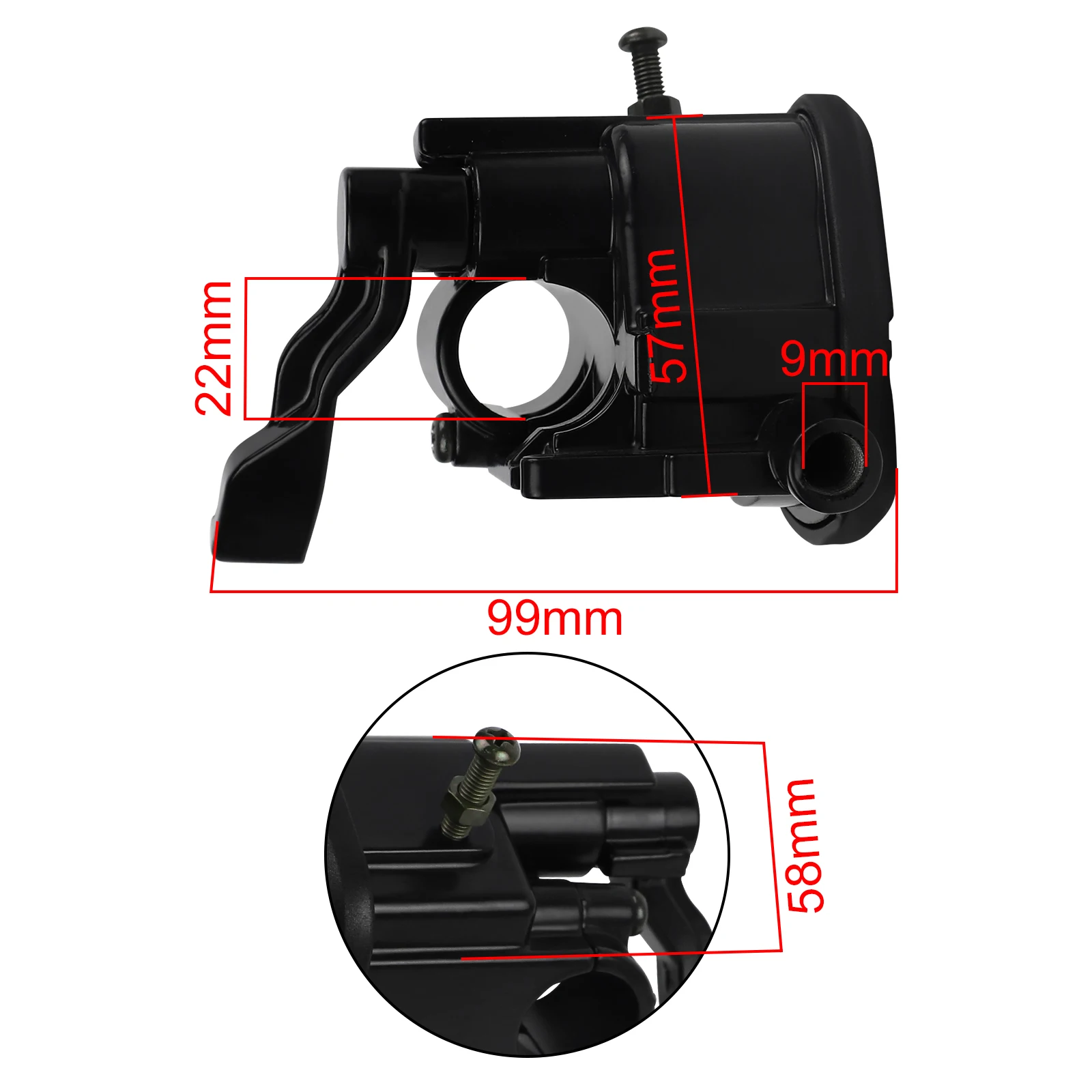 Thumb Throttle Control Lever Assembly for Yamaha Raptor 350 660 700 Bear Tracker 250 YFM350 YFM660 Grizzly 350 600 Big Bear 400