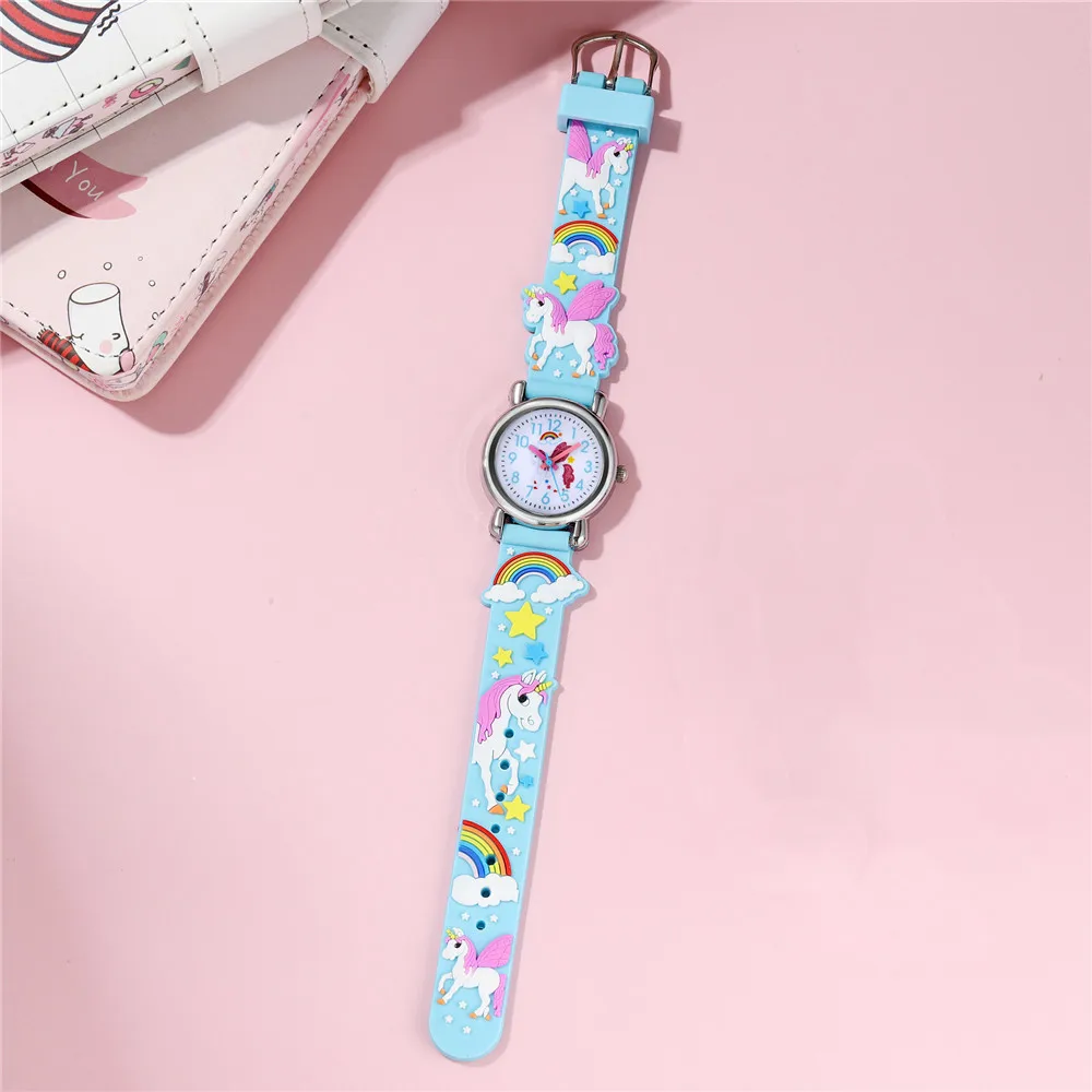 New Style CHILDREN'S Watch Love Rainbow Pony Kid Quartz Watch Plastic Strap 5