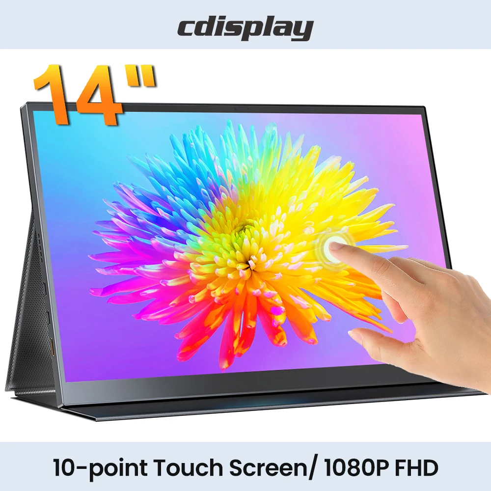 

Cdisplay 14" Portable Monitor 10-point Touch Screen Ultra-Light Laptop Secondary Display for MacBook Pro Air M1 M2 PC Switch PS5