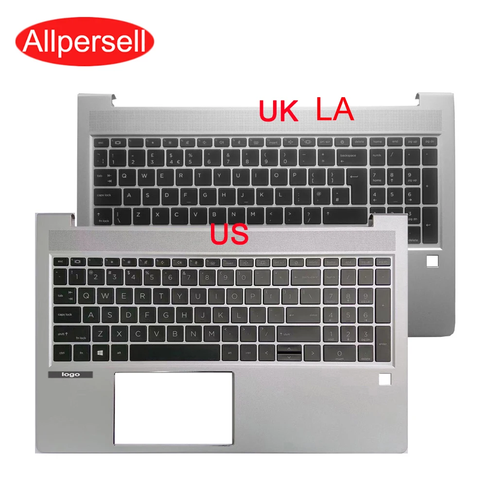 Tampa Superior para Laptop hp Estojo para Descanso de Palma Zhan66 Pro 15 g4 Probook 450 455r g8 us uk la Keyboard M21742001