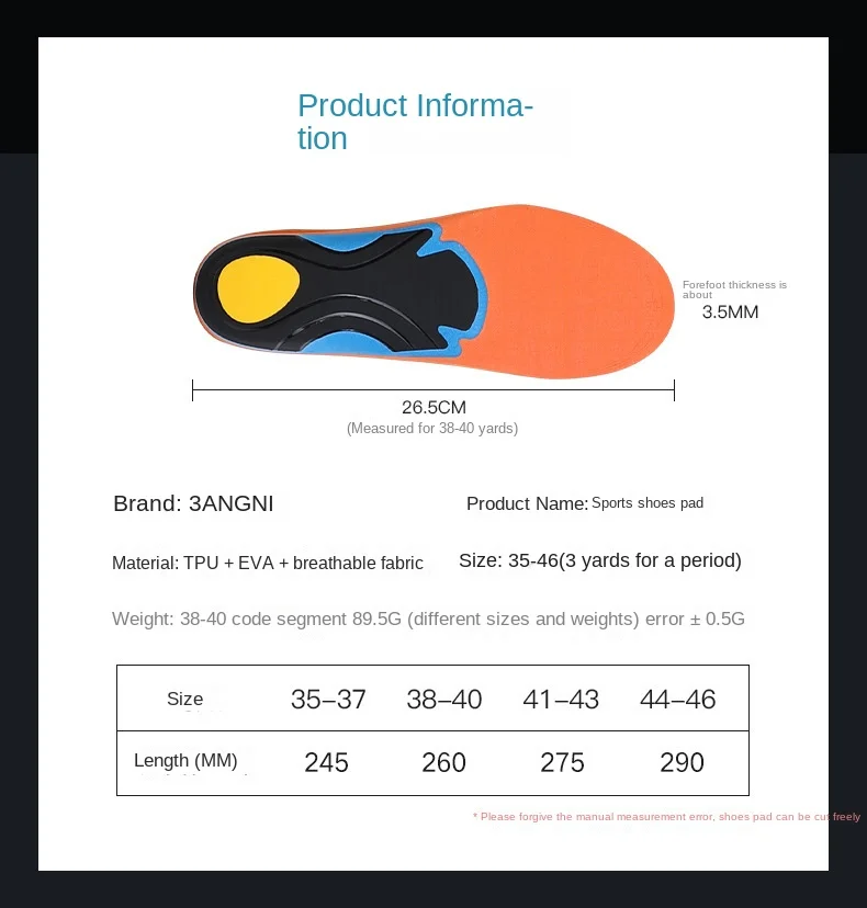 Wholesale Insoles for Flatfoot Arch Support Foot Pain Relief SportsSweat Absorption Shock Absorbing Suitable for Men and Women