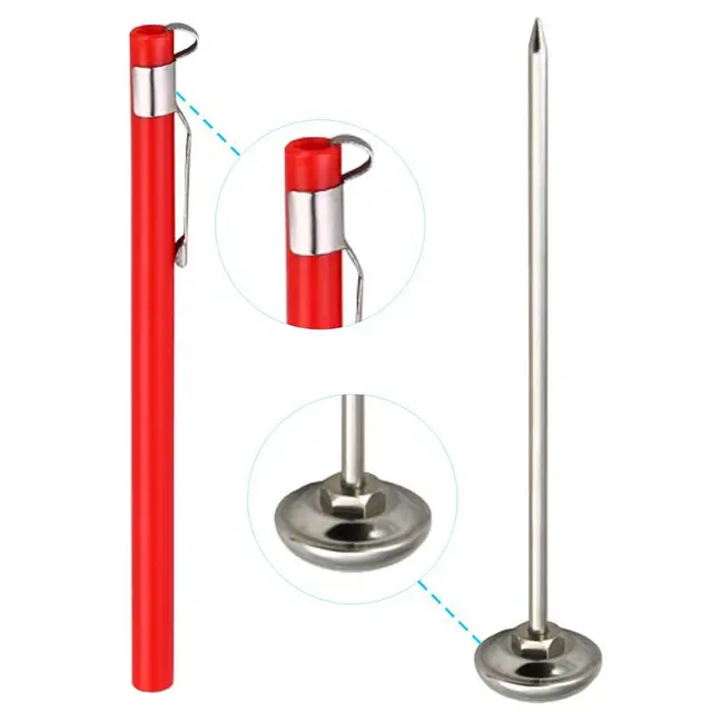 Rozsdamentes Acél Talaj Hőmérő 127 Mm -Es Szár Easytoread 27 Dial Kijelző 100 Fokos Celsius Tartomány Hőmérséklet -Termoma - Image 3