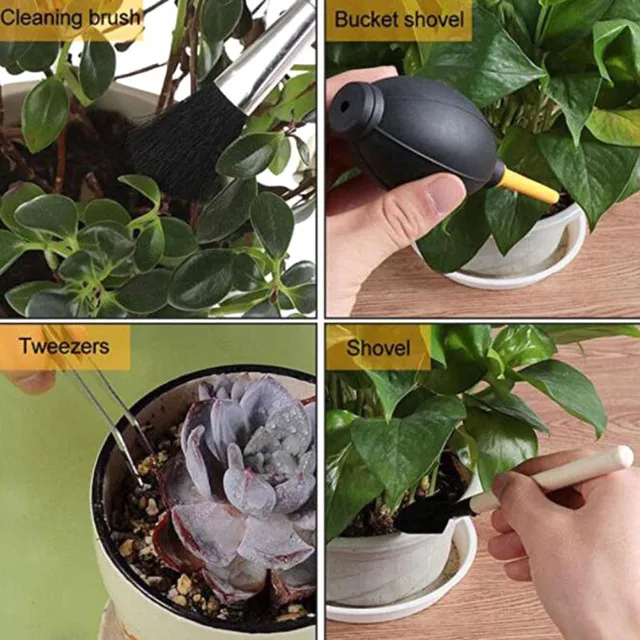 Mini Kerti Zamatos Ültetvényes Kézi Gerenda Szerszámok Beállított Átültetési Óvodai Edény Tálca Szőnyeg Bonsai Növényi Virág Palántához - Image 5