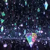 Event Party Supplies Iridescent Diamond Wall Hanging Decoration Wedding Gift Light Pendant Outdoor Background Christmas Decor 5
