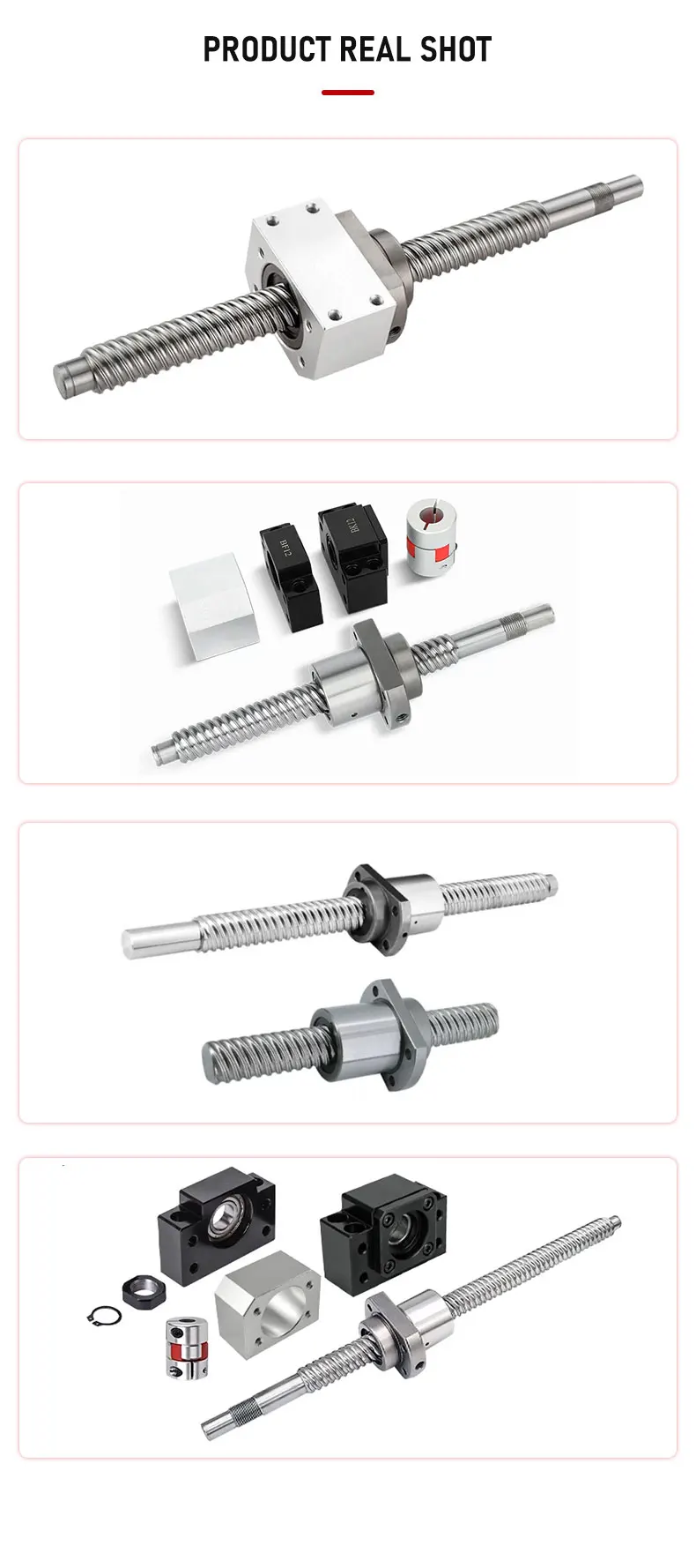 Kugelumlaufspindel SFE1616/2020/2525/3232 L=150mm-1150mm+BKBF/EKEF/FKFF+Pflaumenkupplung XB25*30/XB30*40/XB40*65+BSG1616H/2020H/2525H/3232H – Detail 14