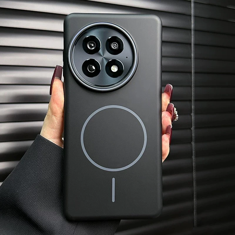 Magnetic Candy Color Frosted Case with Wireless Charging and Matte Color Lens Protection