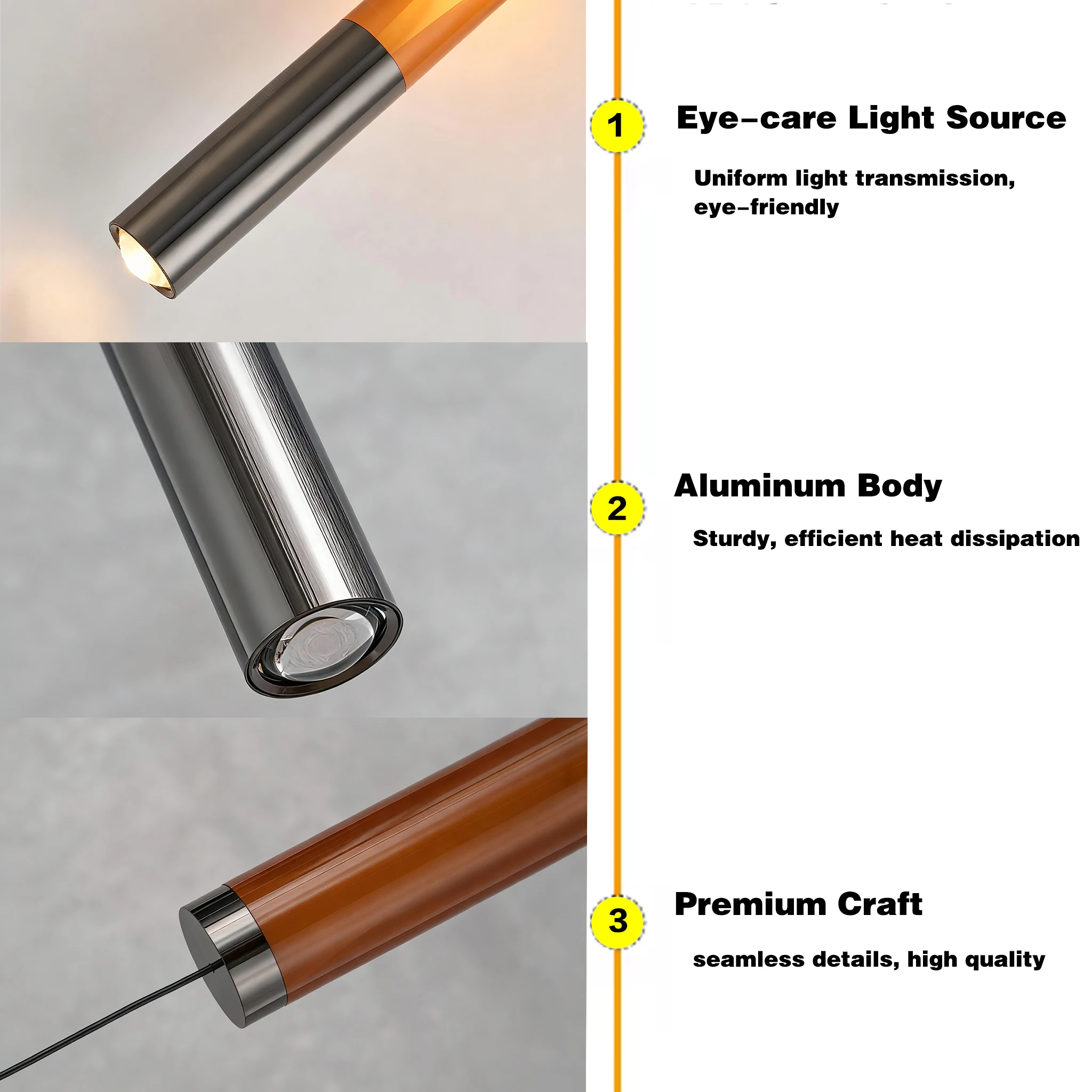 Modern Nordic Led Pendant Light Living Room Dining Room Bedroom Warm White Hanging Lamp Pipe Cylinder Line chandelier Home Decor