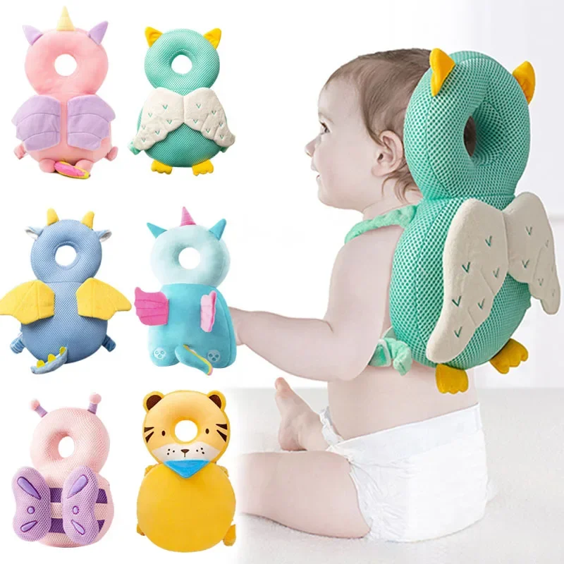 

1-3T Toddler Baby Head Protector Safety Pad Cushion Back Prevent Injured Angel Bee Cartoon Security Pillows Protective Headgear