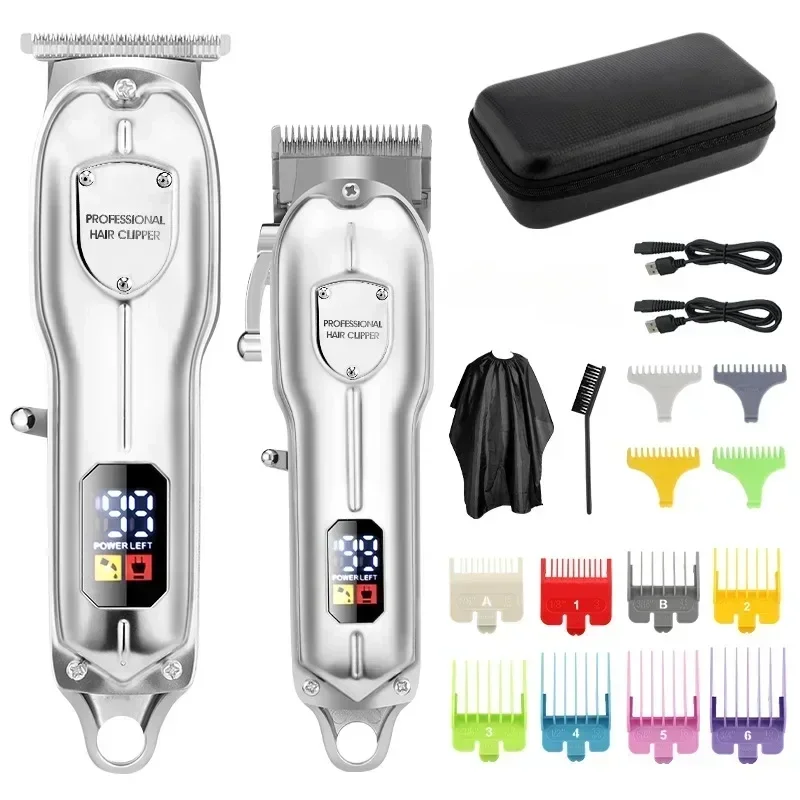 

Resuxi LM-2026 Men's Oil Head Carving Electric Clipper High-power Hair Clipper Set LCD Digital Display Electric Hair Trimmer