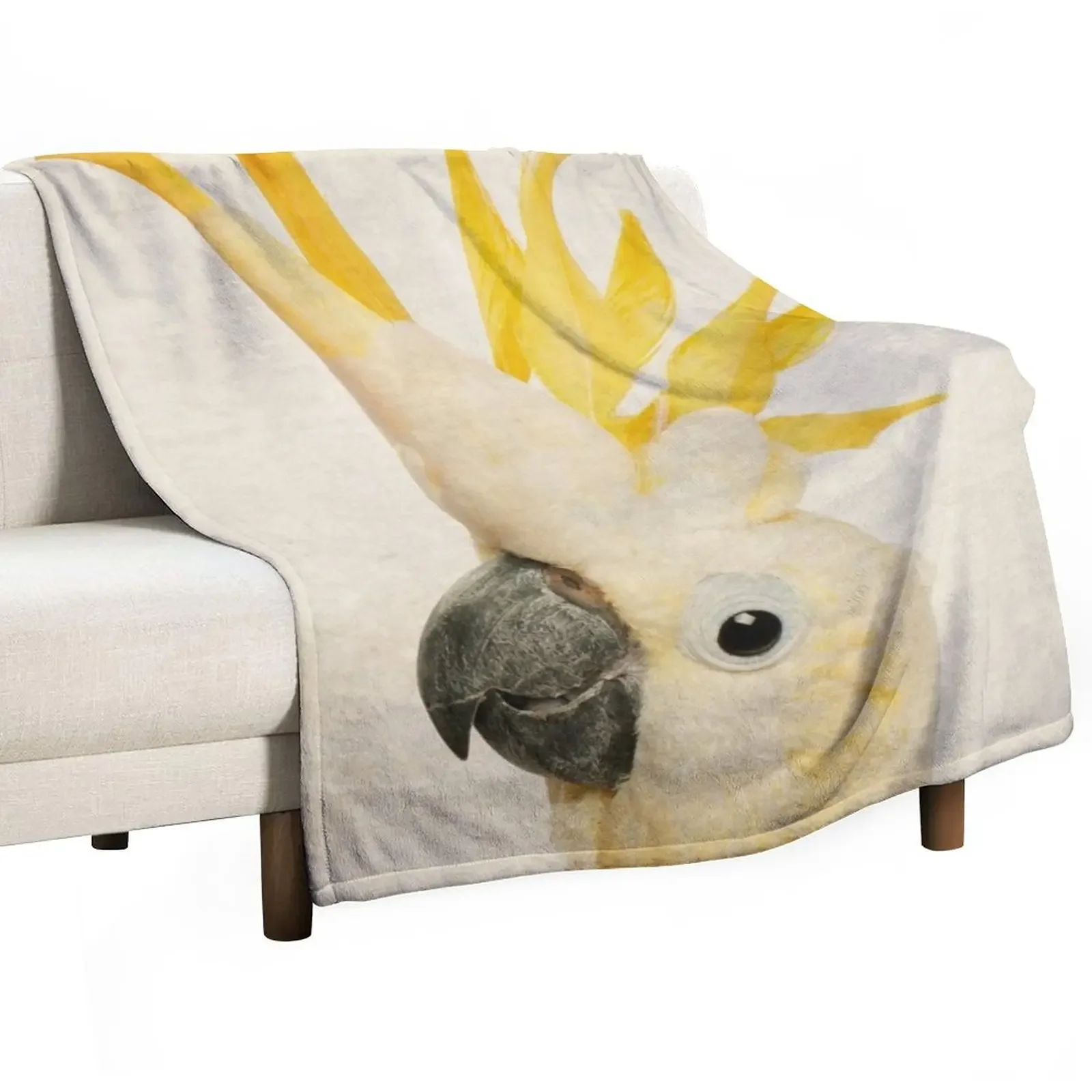 

Sulphur Crested Cockatoo, Exotic Bird Portrait Art Throw Blanket cosplay anime Summer Bed Fashionable Plaid Blankets