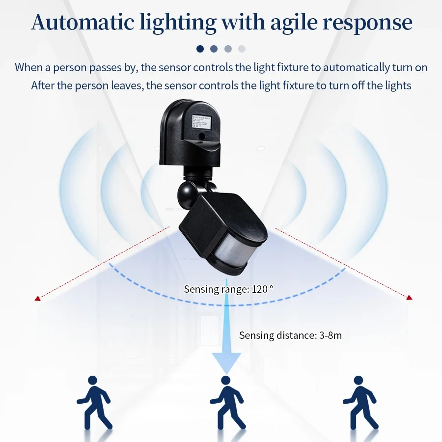 12V PIR Motion Sensor Switch 110-240V Automatic Infrared Human Body Induction Detector Timer for Household Indoor Light Sensor motion sensor pir motion sensor pir sensor switch motion sensor switch