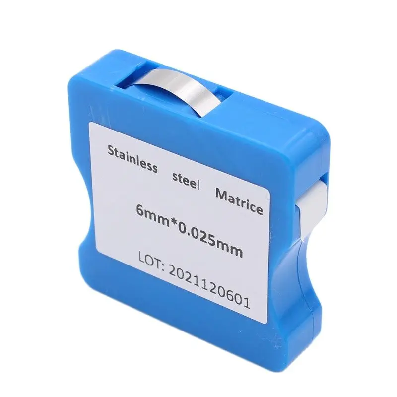 

Dental Stainless Steel/Resin Film Restoration Light Cured Resin Clear Matrix Bands 5mm/6mm/7mm Width Matrix Strips